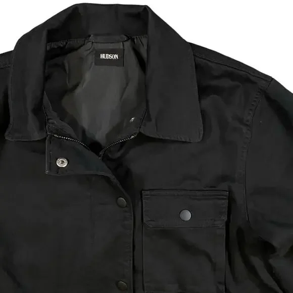 Hudson Denim Midnight Military Jacket - M - Picture 2 of 4